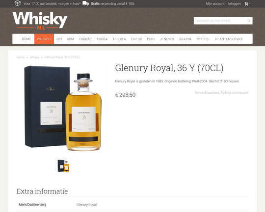 Glenury Royal 36 y. Logo