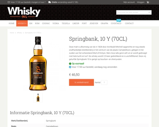 Springbank 10 y. Logo