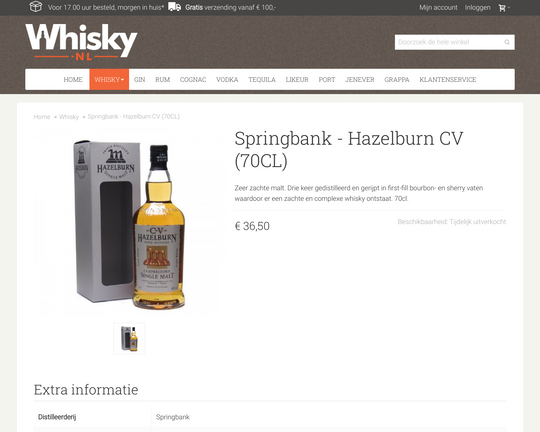 Springbank Hazelburn CV Logo